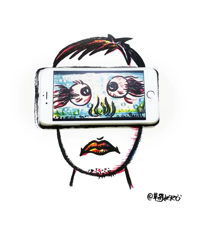 I Use A Smartphone As A Challenge In My Illustrations