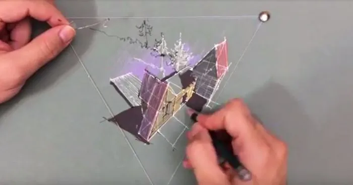 3-Point Perspective Drawing Trick