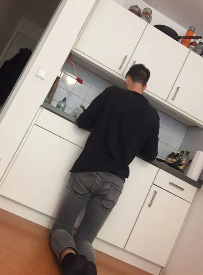 My Way Of Dealing With That "I Am Too Tall For That Kitchen Problem"