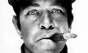 Ballpoint Pen Dot Drawing Of Mark Gonzles