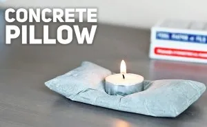 How To Make A Concrete Pillow For A Candle