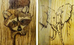 I Hand-Burn Images Into Forgotten Wood