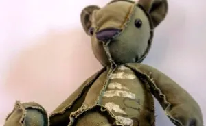 I Turned A Vintage Army Duffle Into A Huggable Teddy Bear