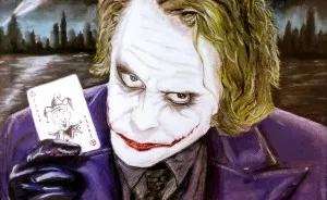 I Drew This Joker Artwork While Using Pastel For The First Time