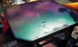 3 Piece Table Set Given New Life