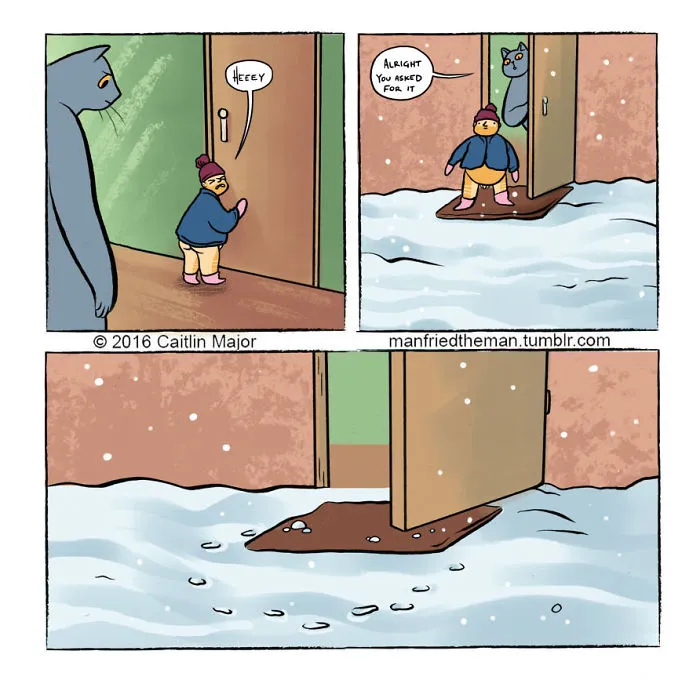 30 Comics Showing What Would Happen If Cats And Humans Switched Roles
