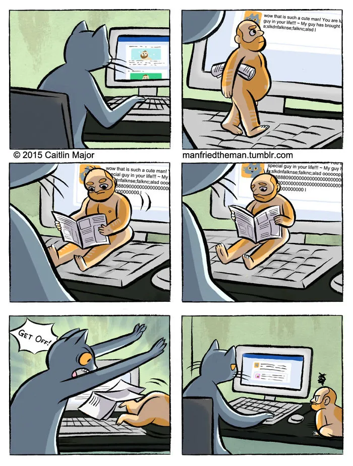 30 Comics Showing What Would Happen If Cats And Humans Switched Roles