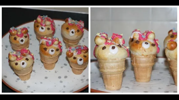 Kawaii Japanese Bear Buns In A Cone