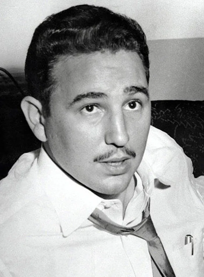 Portrait Of Fidel Castro In New York In 1955, During An Interview