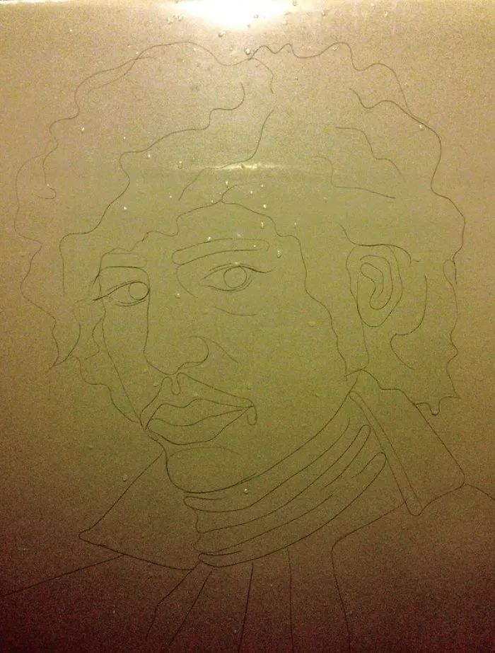 This Girl Accidentaly Created A "Drawing" Using Her Shower Hair, And Now She Can't Stop