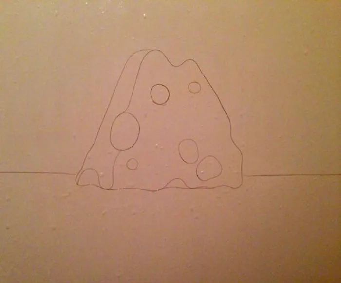 This Girl Accidentaly Created A "Drawing" Using Her Shower Hair, And Now She Can't Stop
