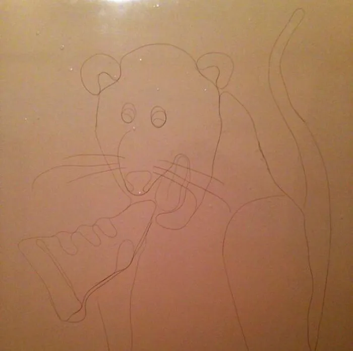 This Girl Accidentaly Created A "Drawing" Using Her Shower Hair, And Now She Can't Stop
