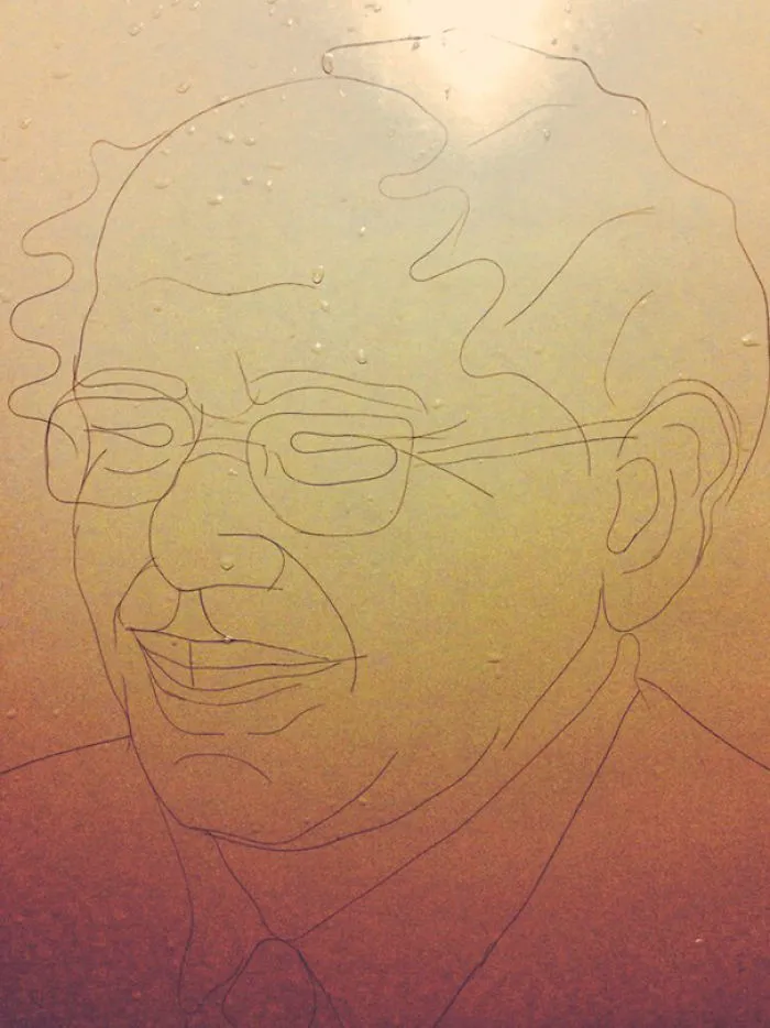This Girl Accidentaly Created A "Drawing" Using Her Shower Hair, And Now She Can't Stop