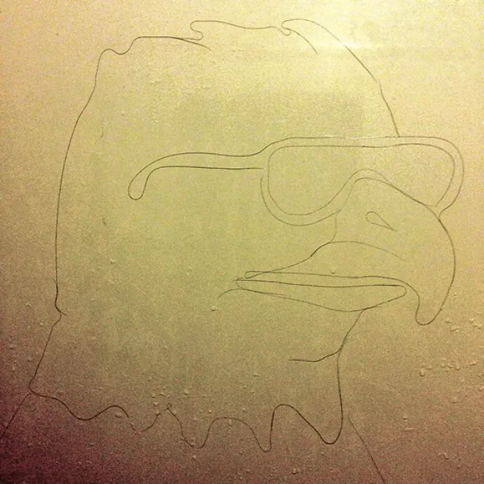 This Girl Accidentaly Created A "Drawing" Using Her Shower Hair, And Now She Can't Stop
