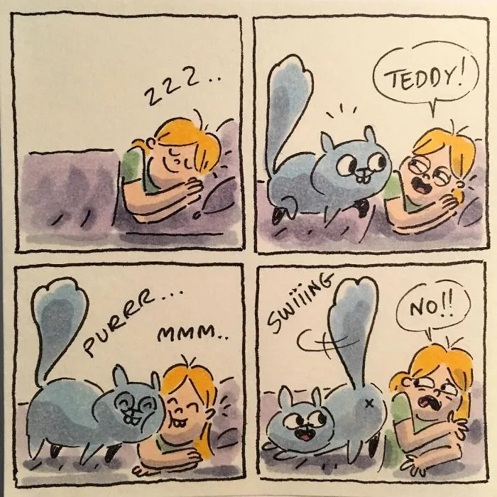 I Capture What It's Like Living With My Cats