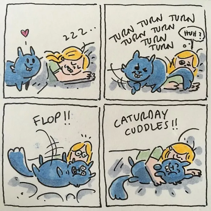 I Capture What It's Like Living With My Cats