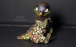 Crocodile, Ooak Poseable Doll