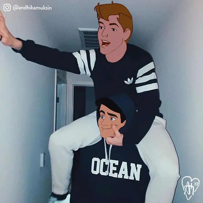 Este artista photoshopea a personajes Disney en las fotos de celebridades