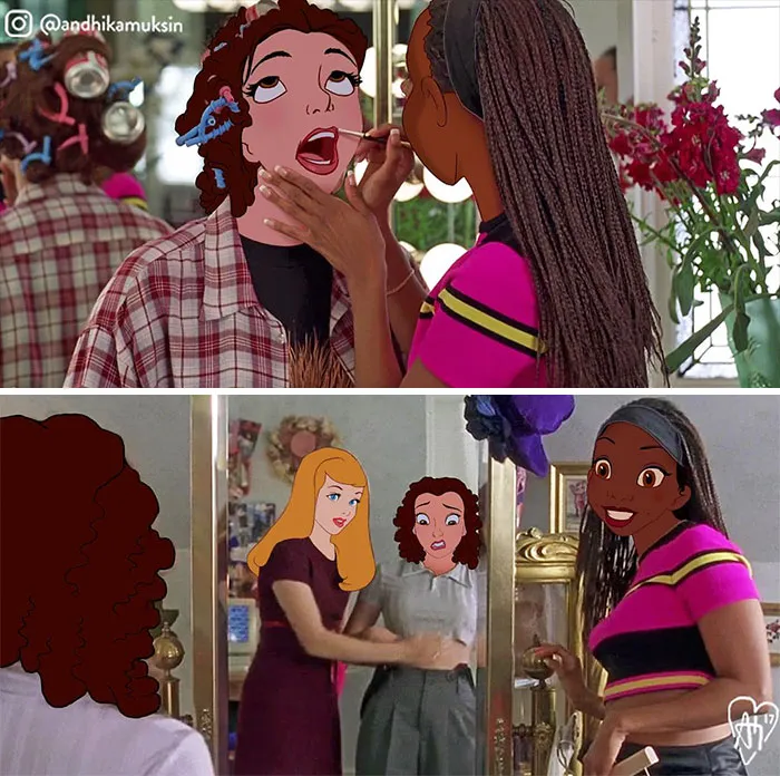 Este artista photoshopea a personajes Disney en las fotos de celebridades