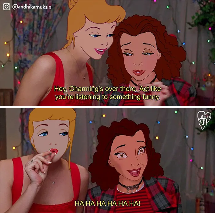 Artist Photoshops Disney Princesses Into Celebrity Photos