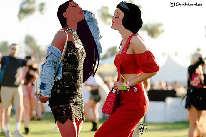 Artist Photoshops Disney Princesses Into Celebrity Photos