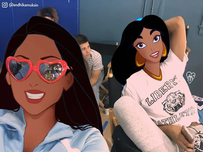 Artist Photoshops Disney Princesses Into Celebrity Photos