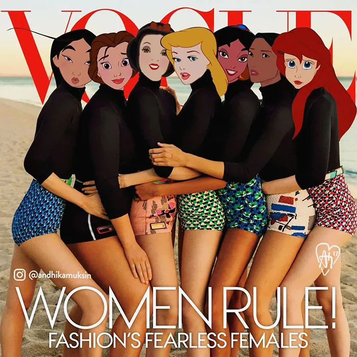 Artist Photoshops Disney Princesses Into Celebrity Photos