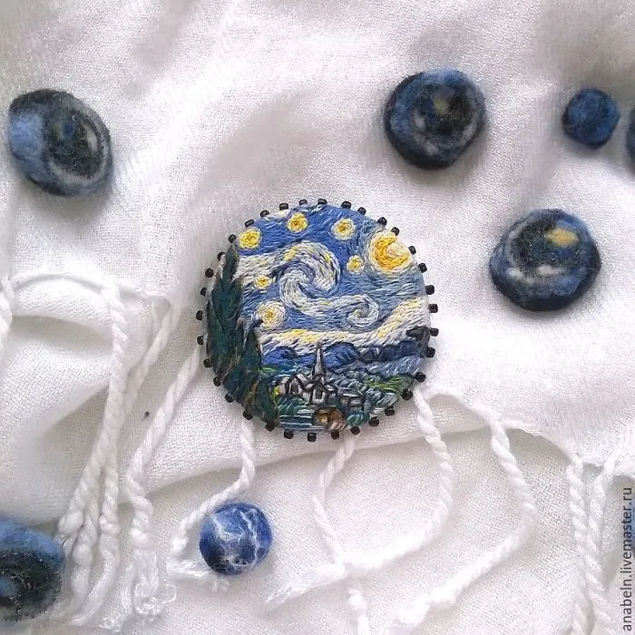 Russian Artist Anna Fedorenko Creates Tiny Replicas Of Paintings Using Embroidery