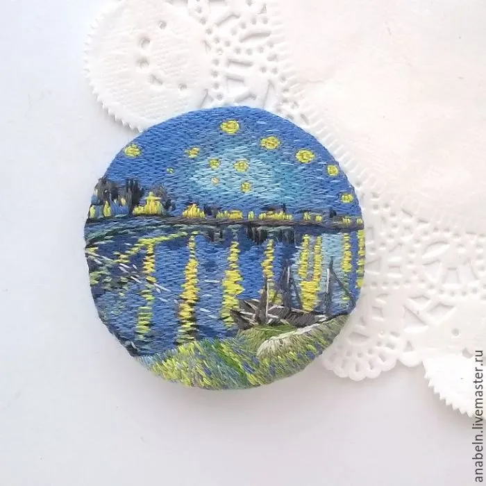 Russian Artist Anna Fedorenko Creates Tiny Replicas Of Paintings Using Embroidery