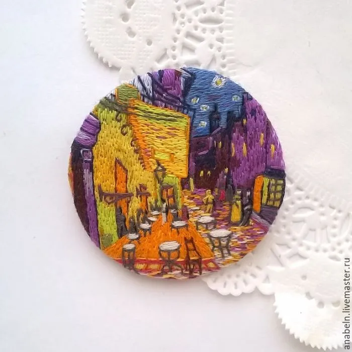 Russian Artist Anna Fedorenko Creates Tiny Replicas Of Paintings Using Embroidery