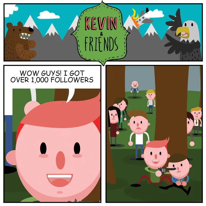 Dark Comics About A Horrible Optimist Kevin (14 New Pics)