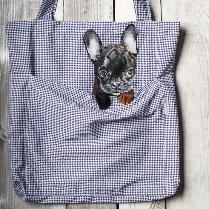 Forever Together: Hand-Painted Shoulder Bags With Animals In A Pocket