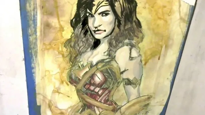 Painting Wonder Woman