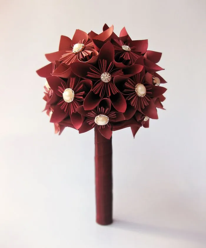 Marsala Paper Bouquet