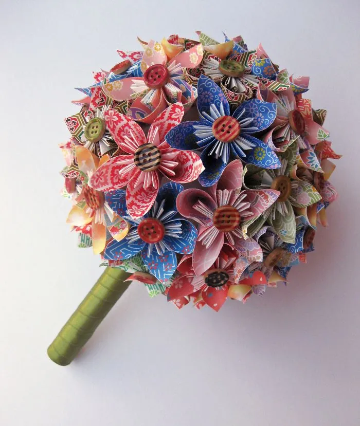 Various Colors Kusudama Paper Bouquet