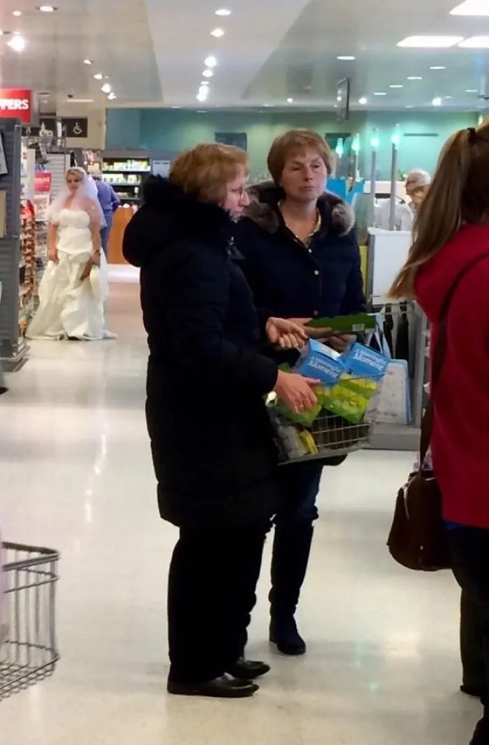 Bride In Waitrose!