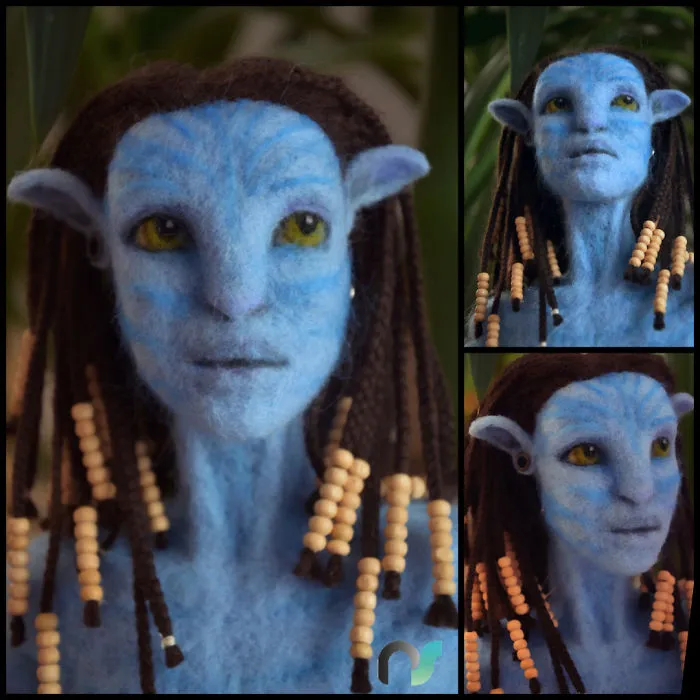 Needle Felted Avatar Neytiri By Needlesea, Deniz Demiray