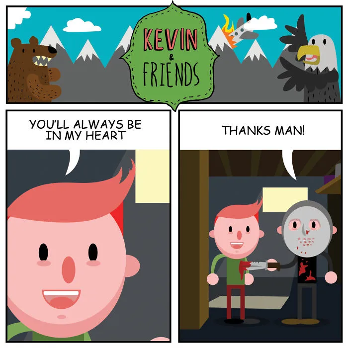 Dark Comics About A Horrible Optimist Kevin (14 New Pics)
