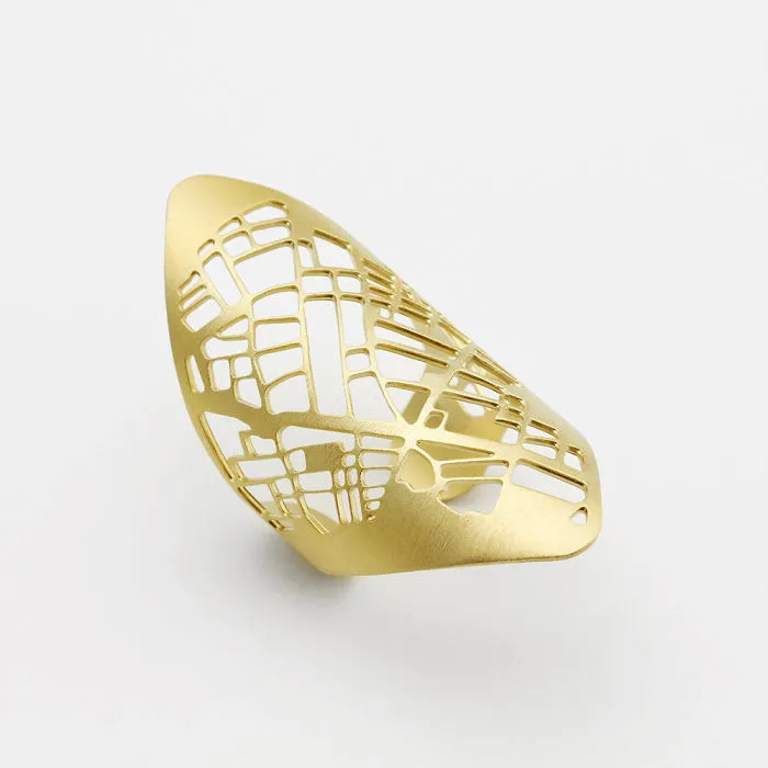 Barcelona Map Statement Ring