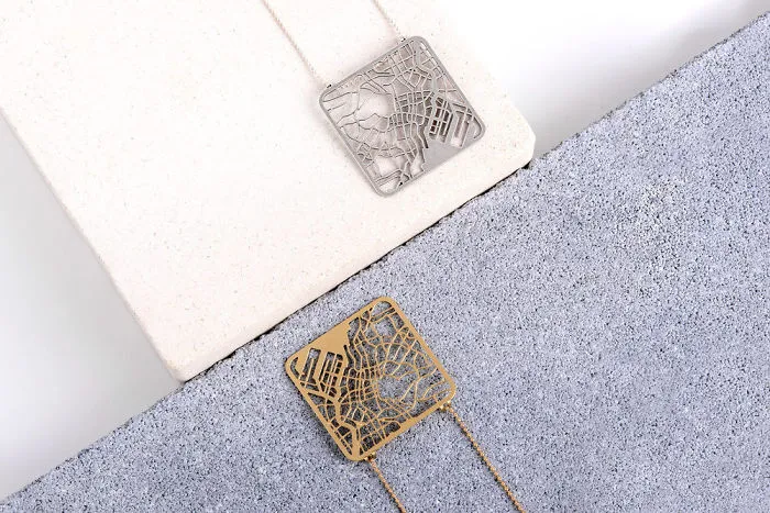 Tokyo Map Necklace
