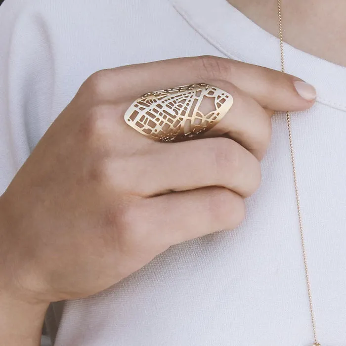 Rome Map Statement Ring