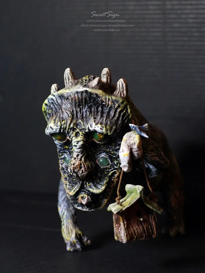 Auspex, Ooak Creature Made Of Airdry Clay