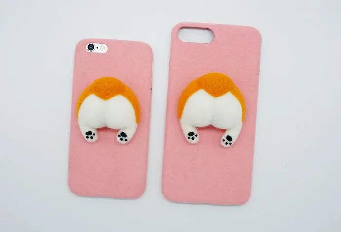Pink Corgi Dog Phone Cases
