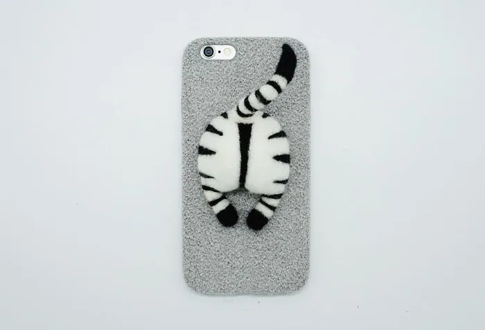Needle Felted Zebra Butt Phone Case