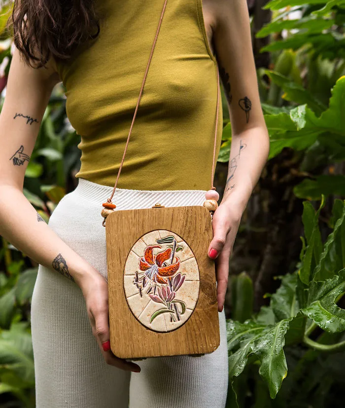 I'm Reconnecting With Nature By Creating Wood And Ceramic Mosaic Bags