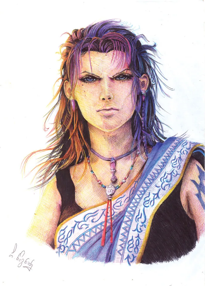 I Draw Using 8 Colored Ballpoint Pens