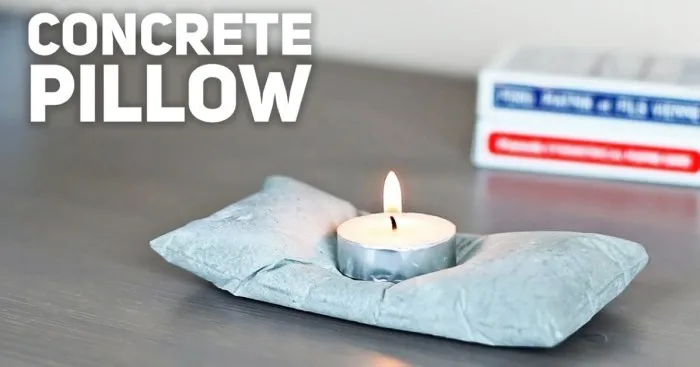 How To Make A Concrete Pillow For A Candle