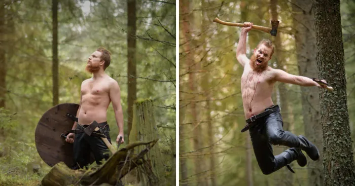 My Husband - A Very Real Swedish Viking In The Cold And Deep Forest Of The North