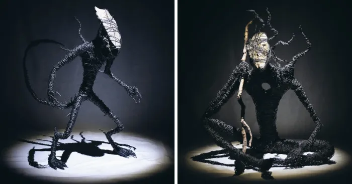 My Friend Creates Mystical Sculptures Using Wire, Rocks And Crystals