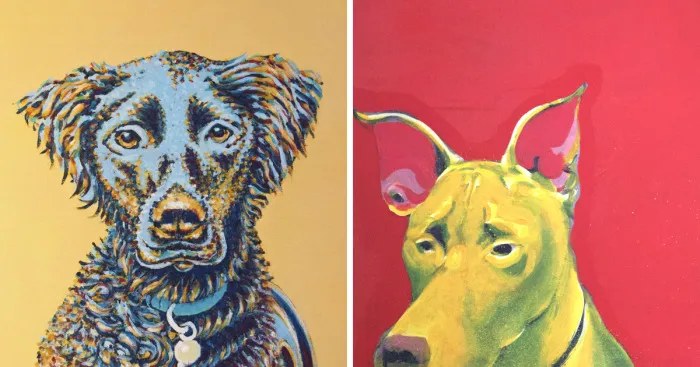 Scf K9's Are  Commission Acrylic Dog Portraits Made With Vibrant Color And Personality For Their Owners And Family!